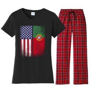 Portugal Soccer Jersey Portuguese American Flag Football Men Women Women's Flannel Pajama Set