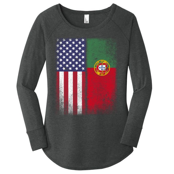 Portugal Soccer Jersey Portuguese American Flag Football Men Women Women's Perfect Tri Tunic Long Sleeve Shirt