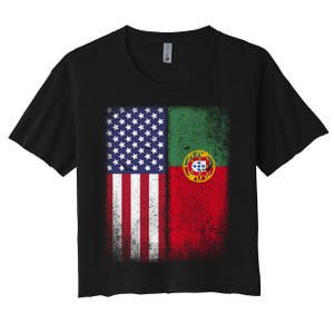 Portugal Soccer Jersey Portuguese American Flag Football Men Women Women's Crop Top Tee