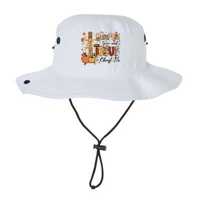 Pumpkin Spice Jesus Christ Funny Fall Thanksgiving Christian Legacy Cool Fit Booney Bucket Hat