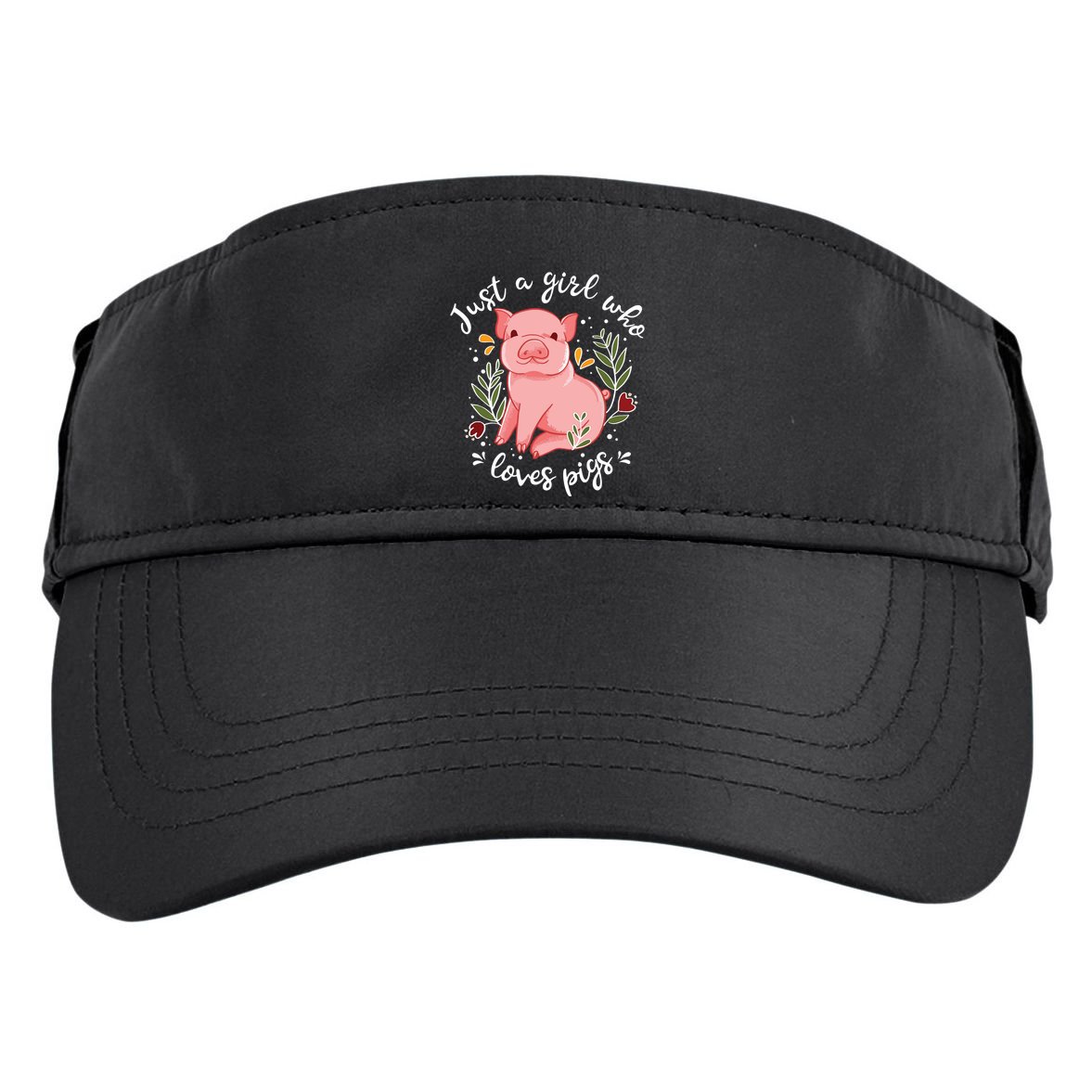 Pig Saying Just Girl Who Loves Pigs Pig Lovers Design Adult Drive Performance Visor