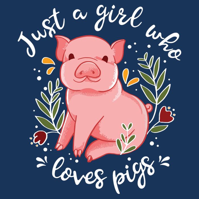 Pig Saying Just Girl Who Loves Pigs Pig Lovers Design Cooling Performance Crew T-Shirt