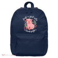 Pig Saying Just Girl Who Loves Pigs Pig Lovers Design 16 in Basic Backpack
