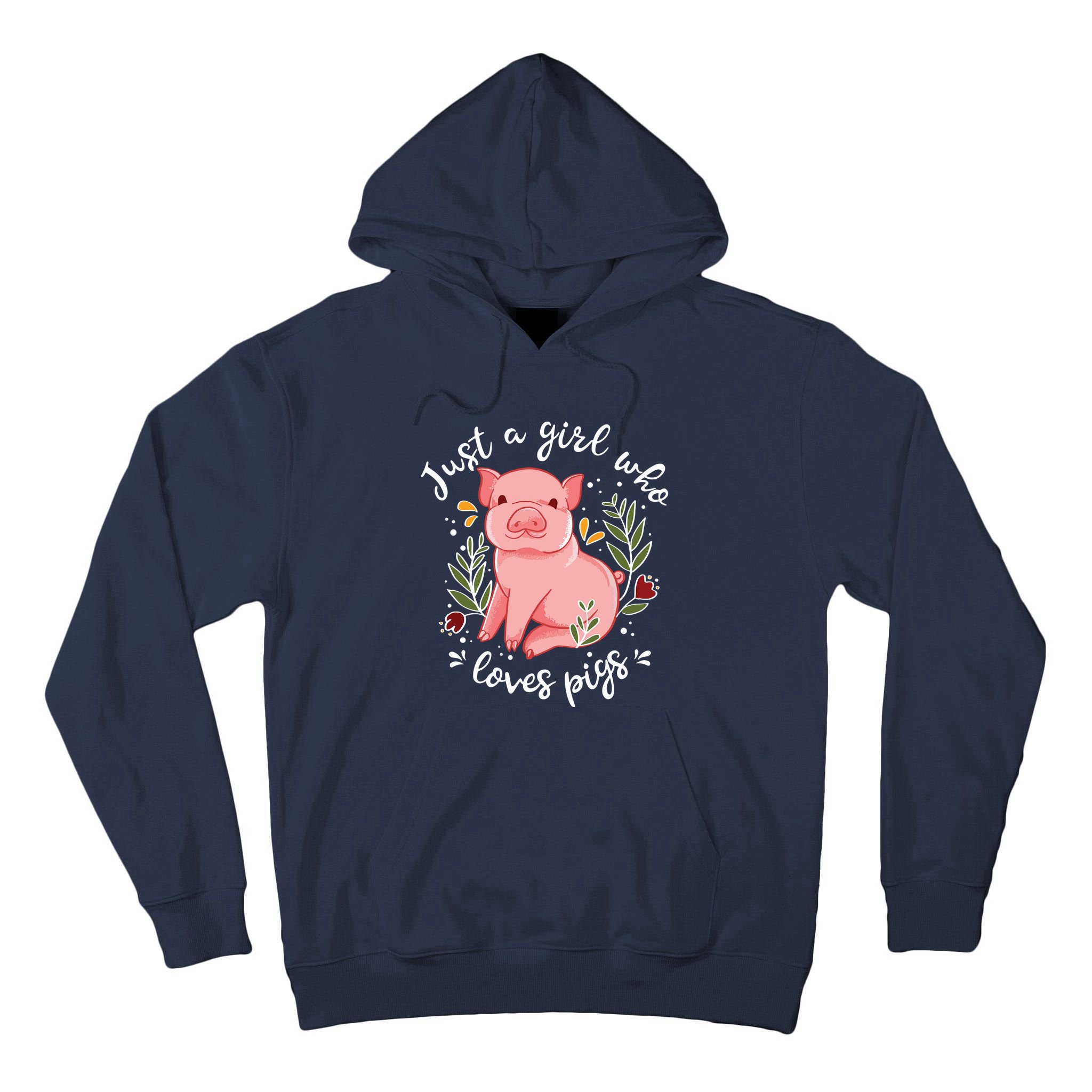 Pig Saying Just Girl Who Loves Pigs Pig Lovers Design Tall Hoodie