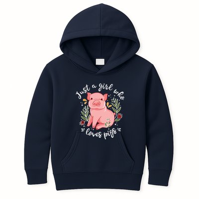 Pig Saying Just Girl Who Loves Pigs Pig Lovers Design Kids Hoodie