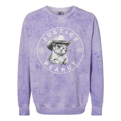 Peanut Squirrel Justice For Peanut The Squirrel Women Colorblast Crewneck Sweatshirt