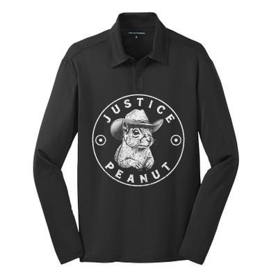 Peanut Squirrel Justice For Peanut The Squirrel Women Silk Touch Performance Long Sleeve Polo