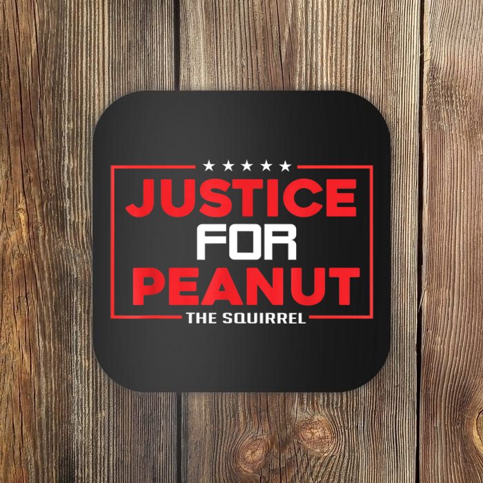 Peanut Squirrel Justice For Peanut Funny The Squirrelgift Coaster