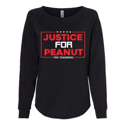 Peanut Squirrel Justice For Peanut Funny The Squirrelgift Womens California Wash Sweatshirt