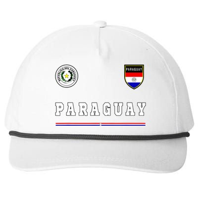 Paraguay Sportsoccer Jersey Flag Football Snapback Five-Panel Rope Hat