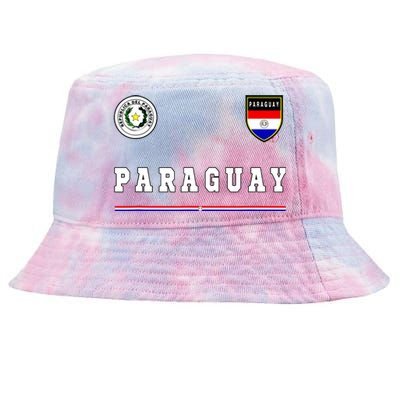 Paraguay Sportsoccer Jersey Flag Football Tie-Dyed Bucket Hat