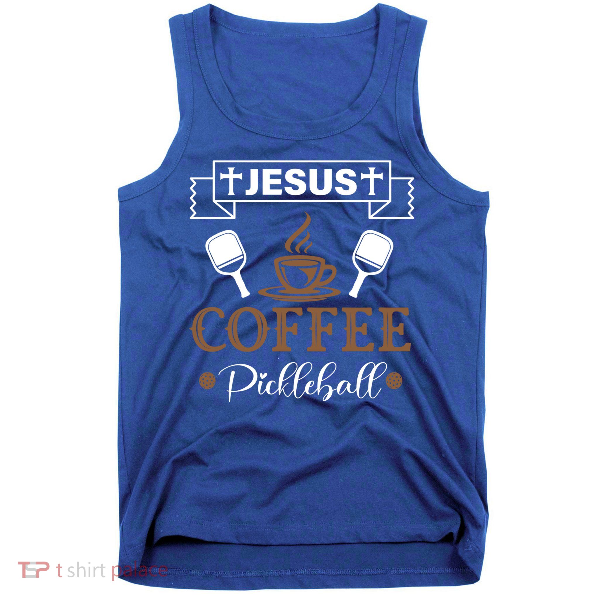 Pickleball Sports Jesus Coffee Pickleball Gift Tank Top