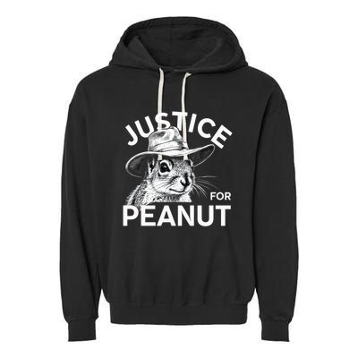 Peanut Squirrel Justice For Peanut Garment-Dyed Fleece Hoodie