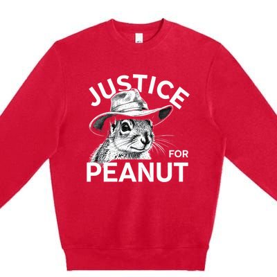 Peanut Squirrel Justice For Peanut Premium Crewneck Sweatshirt