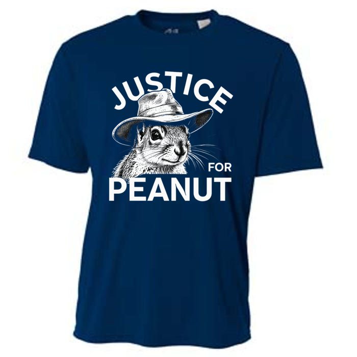 Peanut Squirrel Justice For Peanut Cooling Performance Crew T-Shirt