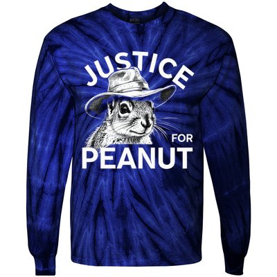 Peanut Squirrel Justice For Peanut Tie-Dye Long Sleeve Shirt