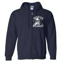 Peanut Squirrel Justice For Peanut Full Zip Hoodie