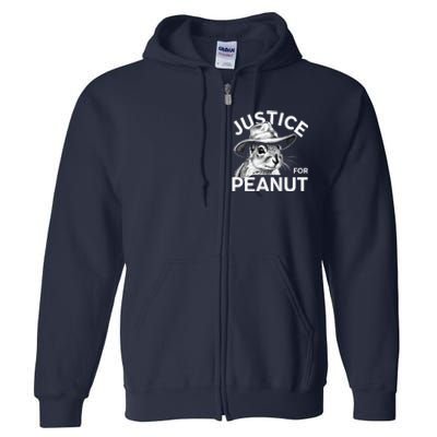 Peanut Squirrel Justice For Peanut Full Zip Hoodie