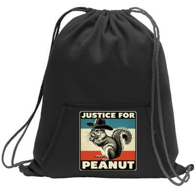 Peanut Squirrel Justice For Peanut Vintage Sweatshirt Cinch Pack Bag