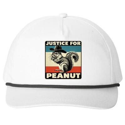 Peanut Squirrel Justice For Peanut Vintage Snapback Five-Panel Rope Hat