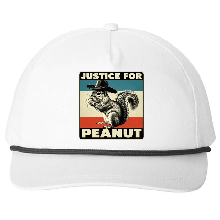 Peanut Squirrel Justice For Peanut Vintage Snapback Five-Panel Rope Hat