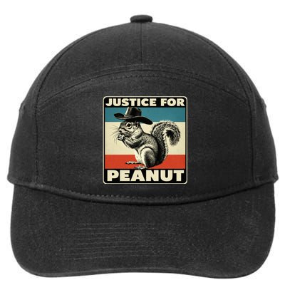 Peanut Squirrel Justice For Peanut Vintage 7-Panel Snapback Hat