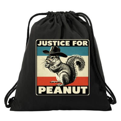 Peanut Squirrel Justice For Peanut Vintage Drawstring Bag