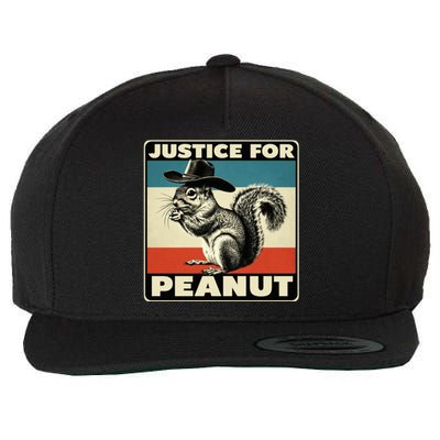 Peanut Squirrel Justice For Peanut Vintage Wool Snapback Cap