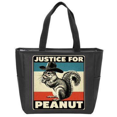 Peanut Squirrel Justice For Peanut Vintage Zip Tote Bag