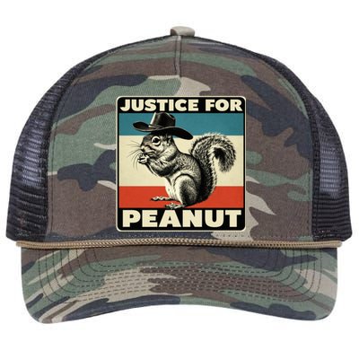 Peanut Squirrel Justice For Peanut Vintage Retro Rope Trucker Hat Cap