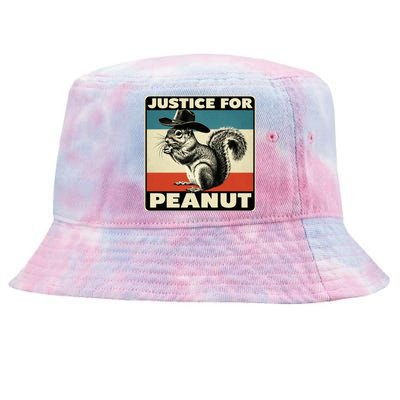 Peanut Squirrel Justice For Peanut Vintage Tie-Dyed Bucket Hat