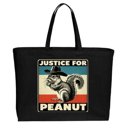 Peanut Squirrel Justice For Peanut Vintage Cotton Canvas Jumbo Tote