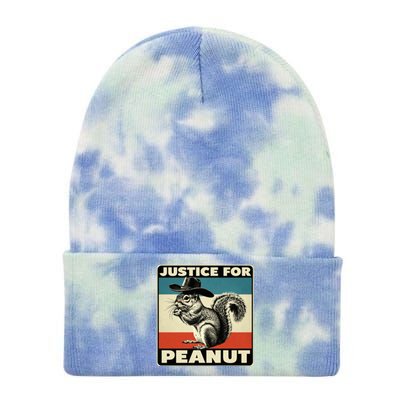 Peanut Squirrel Justice For Peanut Vintage Tie Dye 12in Knit Beanie