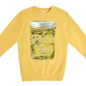 Pickle Slut Juicy Big Adult Dill Pickle Premium Crewneck Sweatshirt