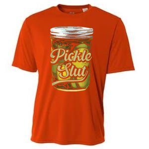 Pickle Slut Juicy Big Adult Dill Pickle Cooling Performance Crew T-Shirt