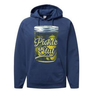 Pickle Slut Juicy Big Adult Dill Pickle Performance Fleece Hoodie