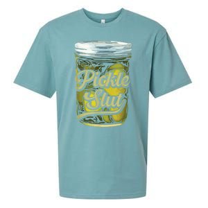 Pickle Slut Juicy Big Adult Dill Pickle Sueded Cloud Jersey T-Shirt