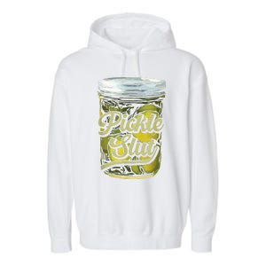 Pickle Slut Juicy Big Adult Dill Pickle Garment-Dyed Fleece Hoodie