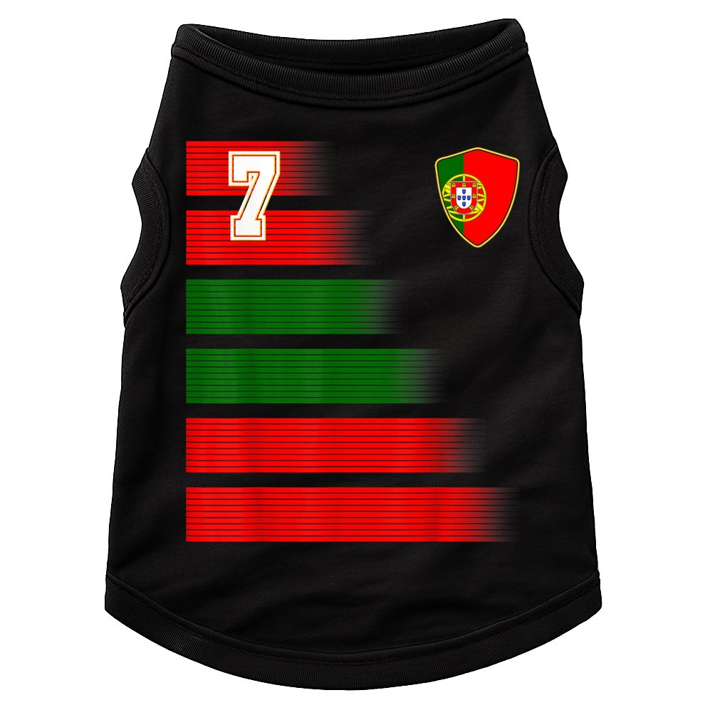 Portugal Soccer Jersey Flag Retro 7 Portuguese Football Doggie Tank
