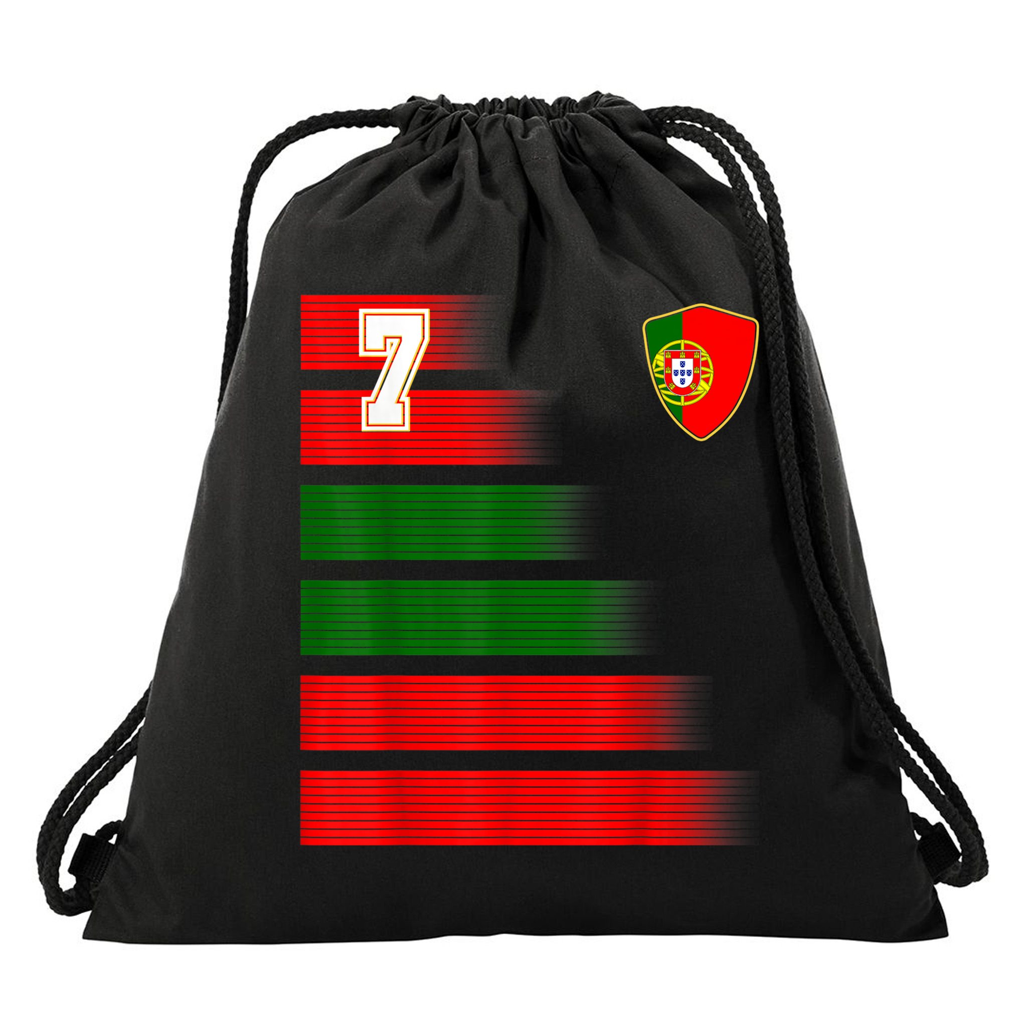 Portugal Soccer Jersey Flag Retro 7 Portuguese Football Drawstring Bag