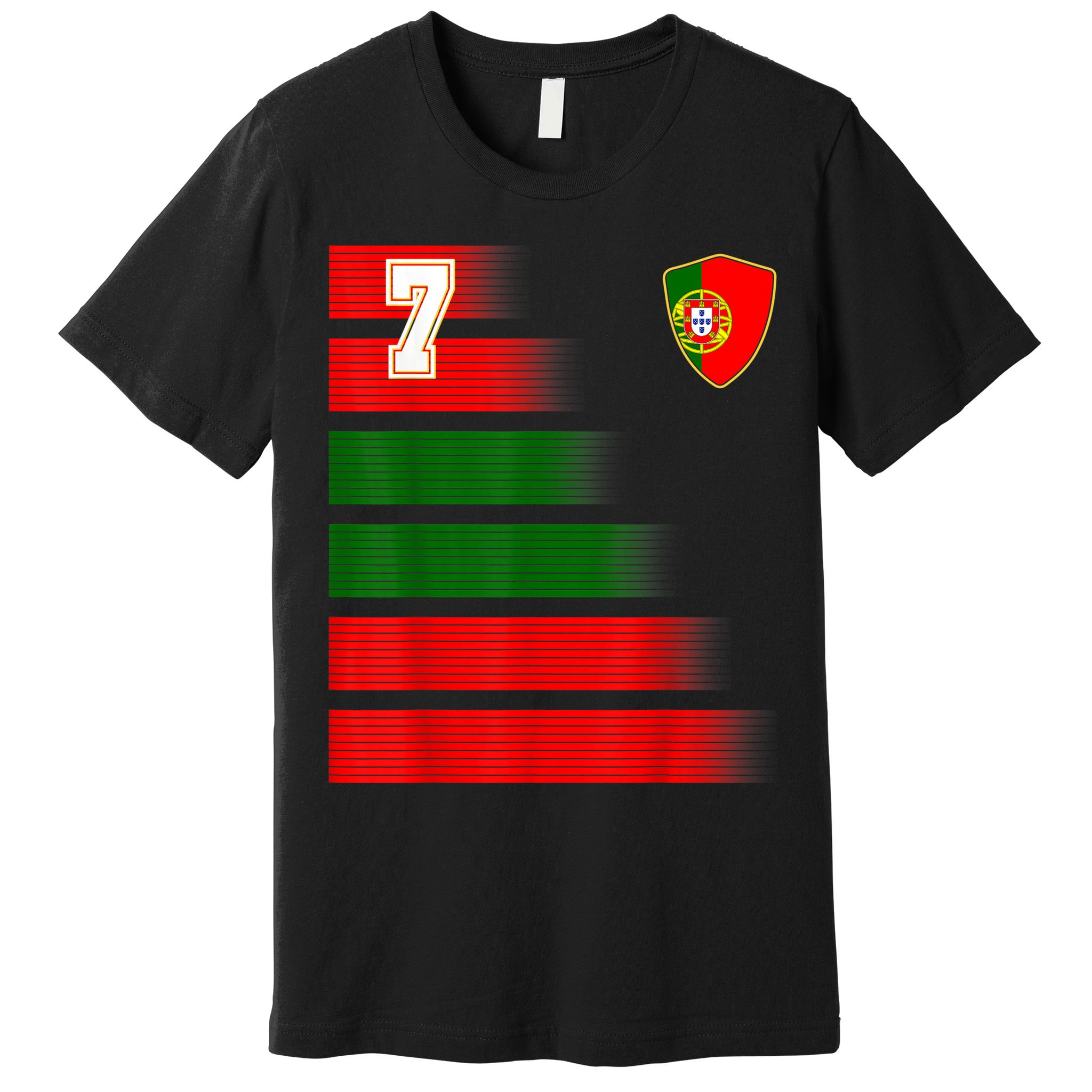 Portugal Soccer Jersey Flag Retro 7 Portuguese Football Premium T-Shirt