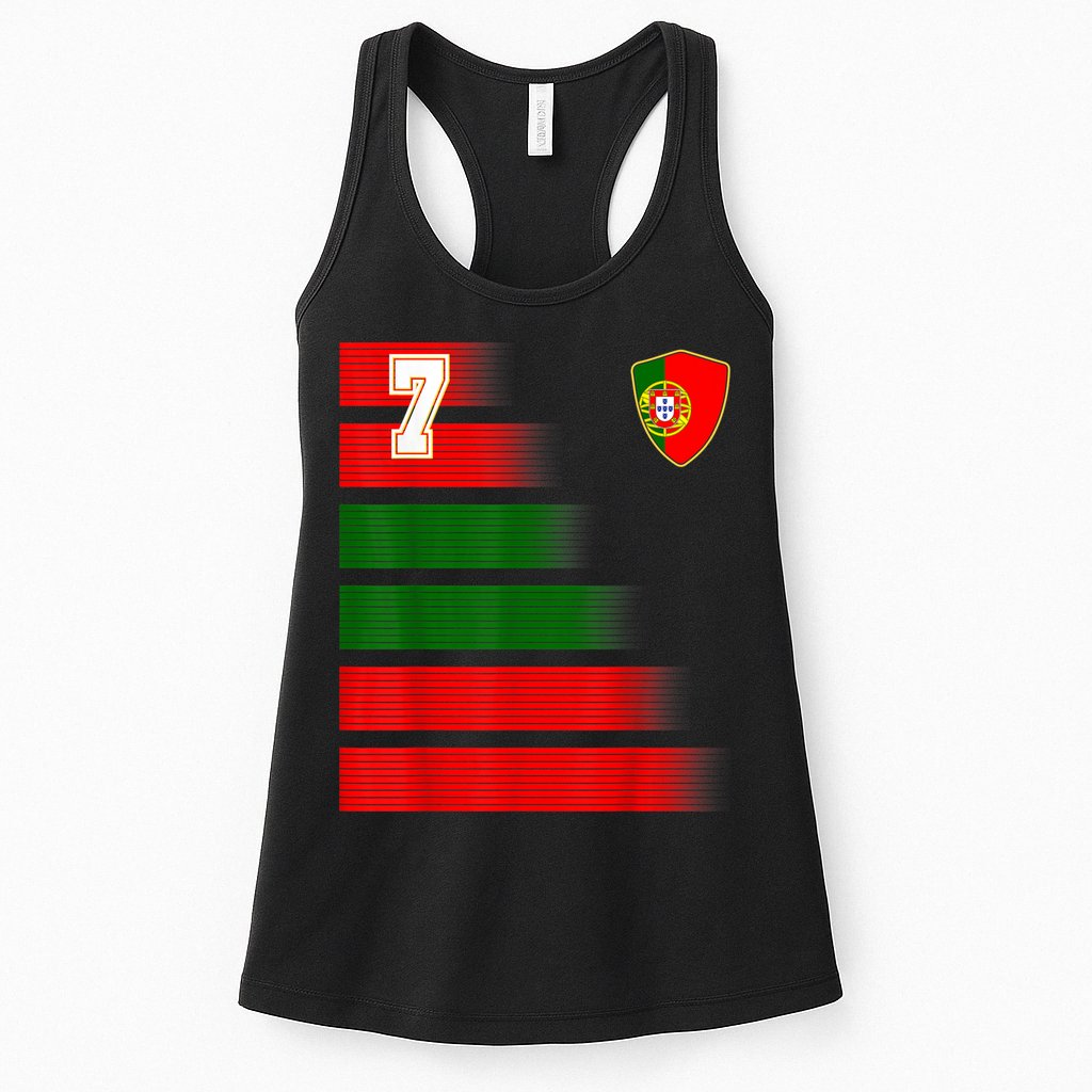 Portugal Soccer Jersey Flag Retro 7 Portuguese Football Womens Tank Top