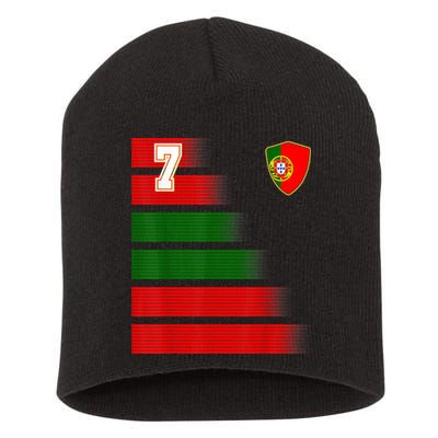 Portugal Soccer Jersey Flag Retro 7 Portuguese Football Short Acrylic Beanie