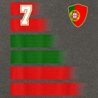 Portugal Soccer Jersey Flag Retro 7 Portuguese Football Cotton Canvas Backpack