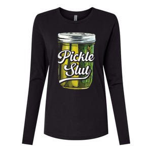 Pickle Slut Juicy Big Dill Pickle Lover Womens Cotton Relaxed Long Sleeve T-Shirt