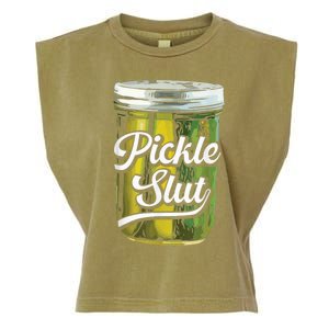 Pickle Slut Juicy Big Dill Pickle Lover Garment-Dyed Women's Muscle Tee