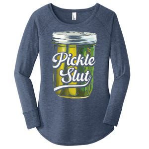 Pickle Slut Juicy Big Dill Pickle Lover Women's Perfect Tri Tunic Long Sleeve Shirt