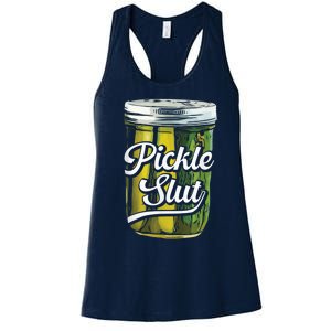 Pickle Slut Juicy Big Dill Pickle Lover Women's Racerback Tank