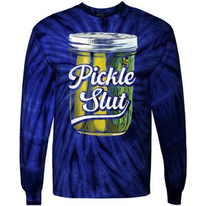 Pickle Slut Juicy Big Dill Pickle Lover Tie-Dye Long Sleeve Shirt