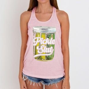 Pickle Slut Juicy Big Dill Pickle Lover Women's Knotted Racerback Tank